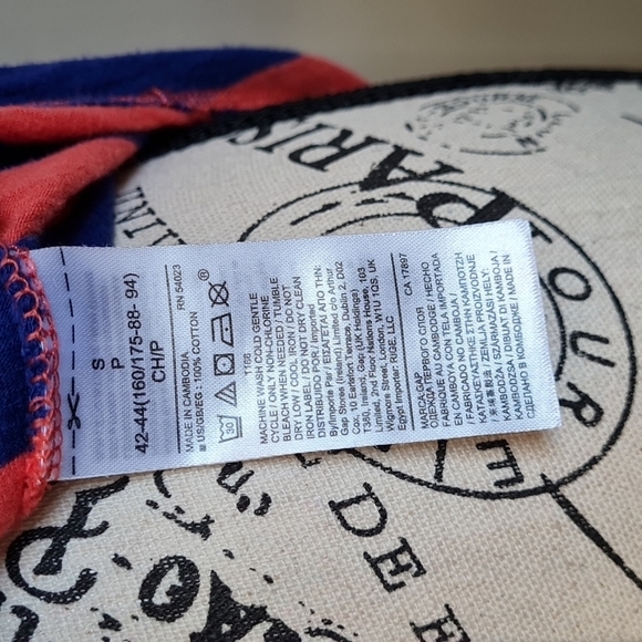 GAP Stripy Easy T Crew Neck T-shirt - Picture 5 of 5